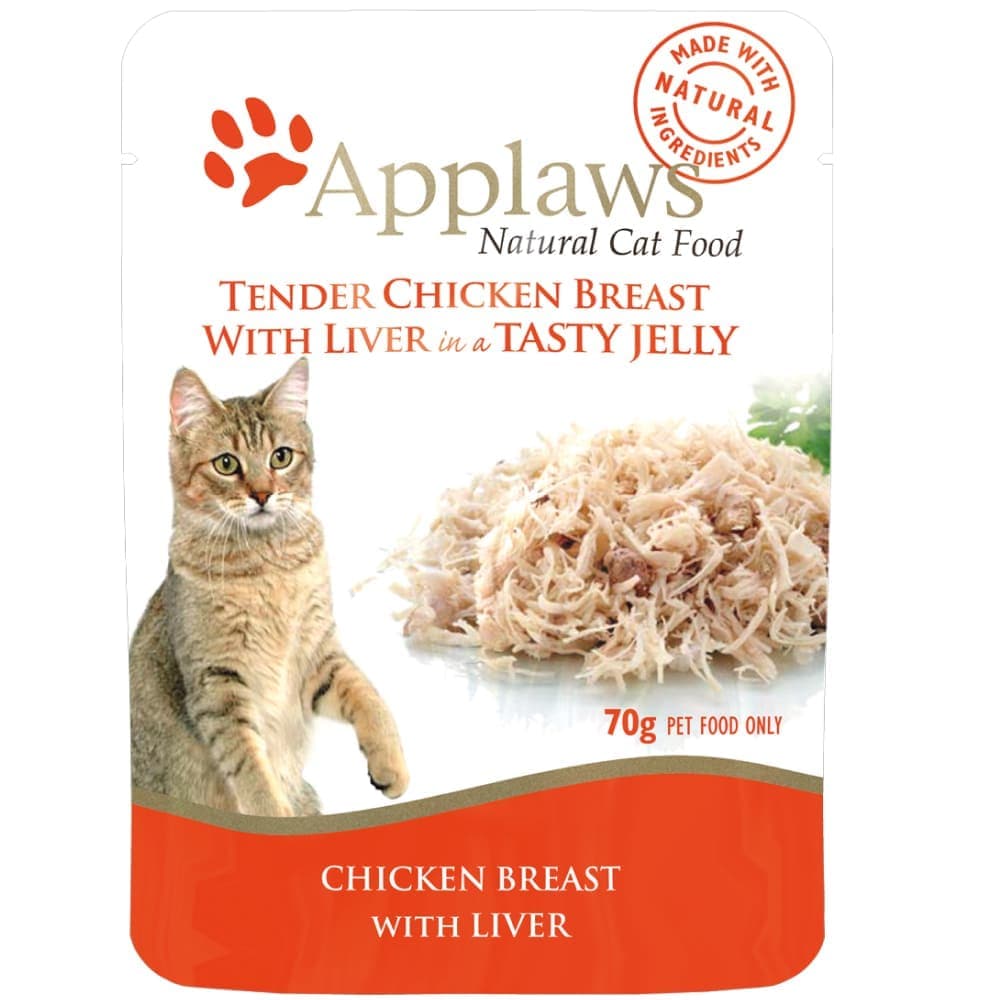 Applaws Chicken Breast With Liver In Tasty Jelly Cat Pouches Wet Food