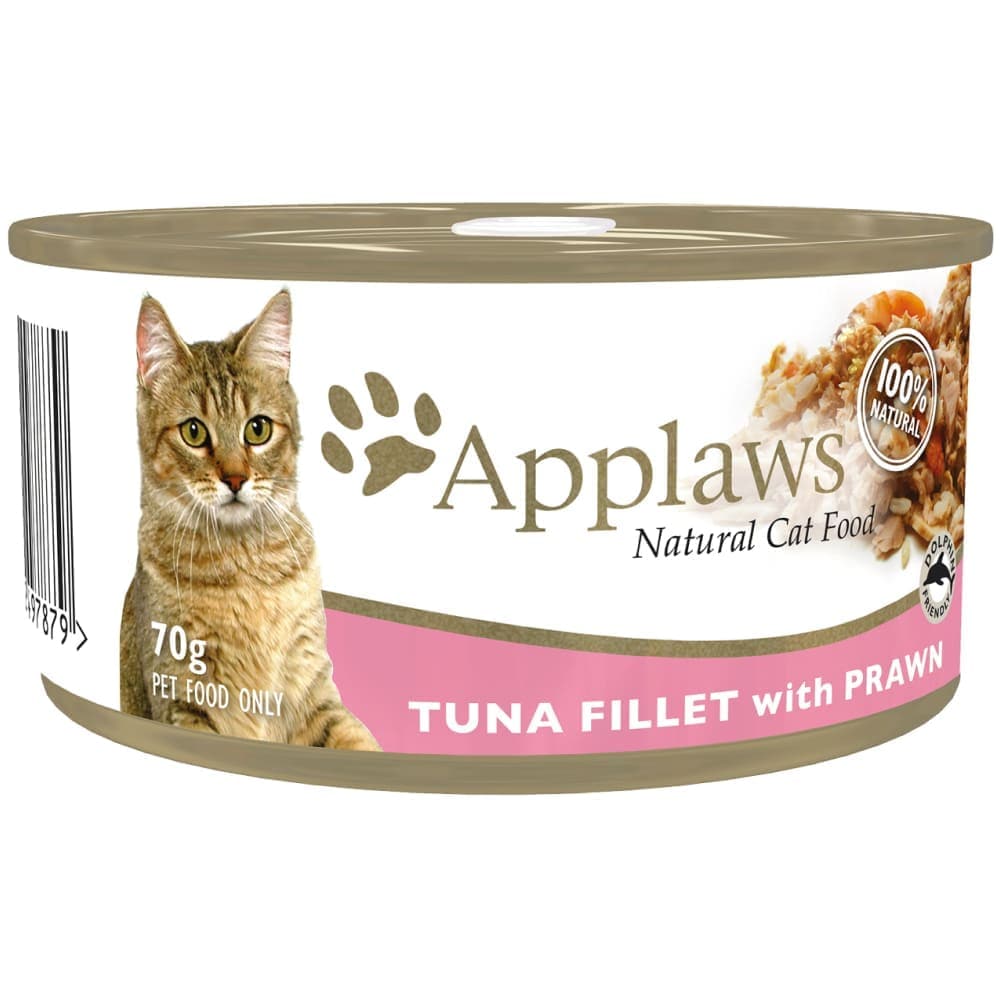 Applaws Tuna Fillet and Prawns Tinned Cat Wet Food (70g)