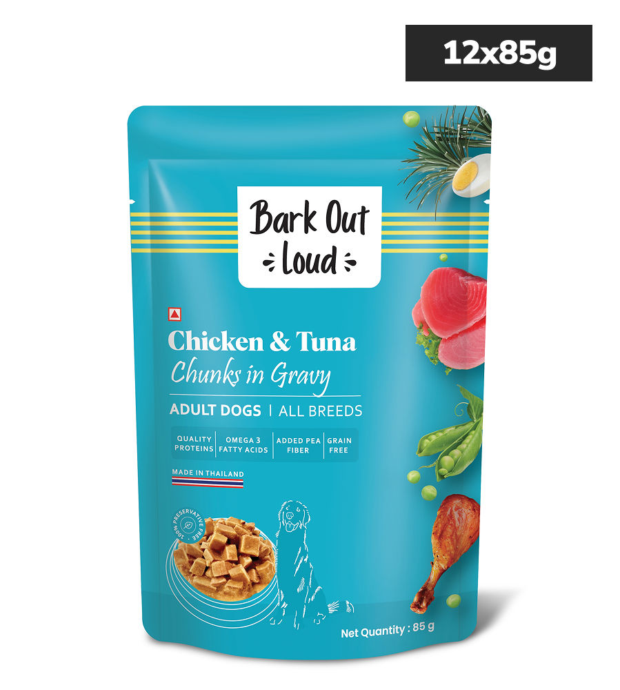 Bark Out Loud Chicken Tuna Chunks Gravy Adult Dog Wet Food