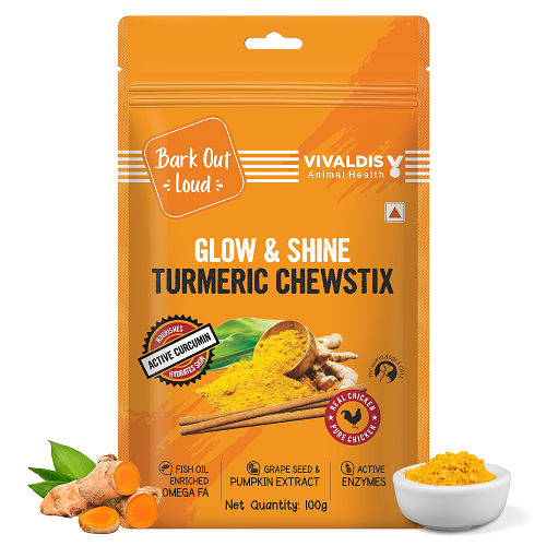 Bark Out Loud Glow And Shine Turmeric Chew Stix For Dogs Cats