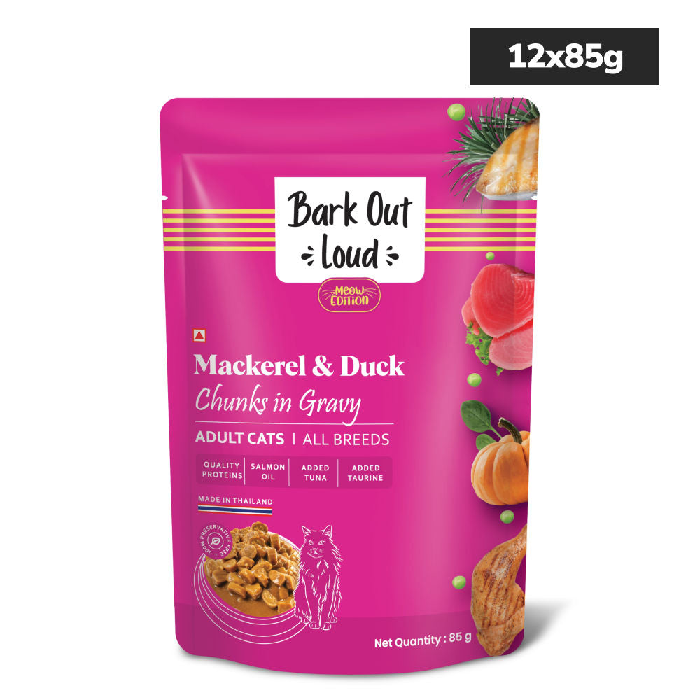 Bark Out Loud Mackerel & Duck Chunks Gravy Adult Cat Wet Food — image 6