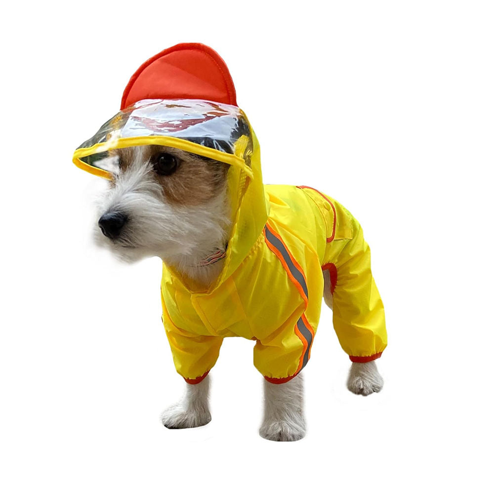 Barkbutler X Fofos Four Leg Duck Raincoat For Dogs Yellow