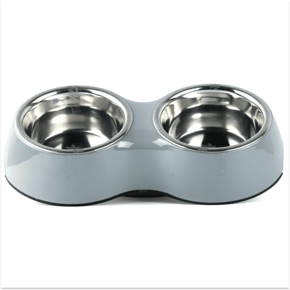Basil Double Melamine Bowl Dinner Set Grey