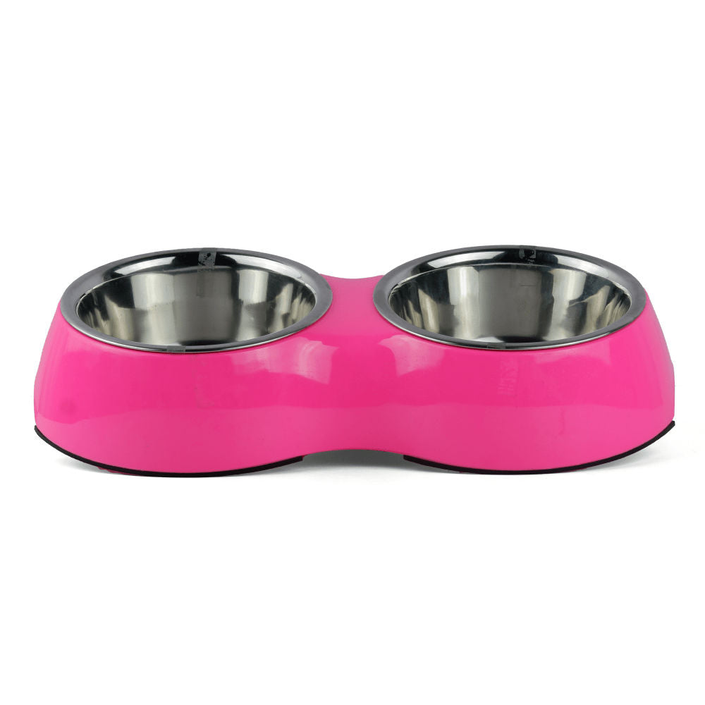 Basil Double Melamine Bowl Dinner Set Pink