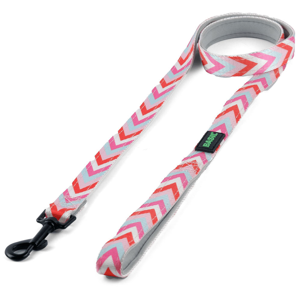 Basil Printed Leash For Pets Pink