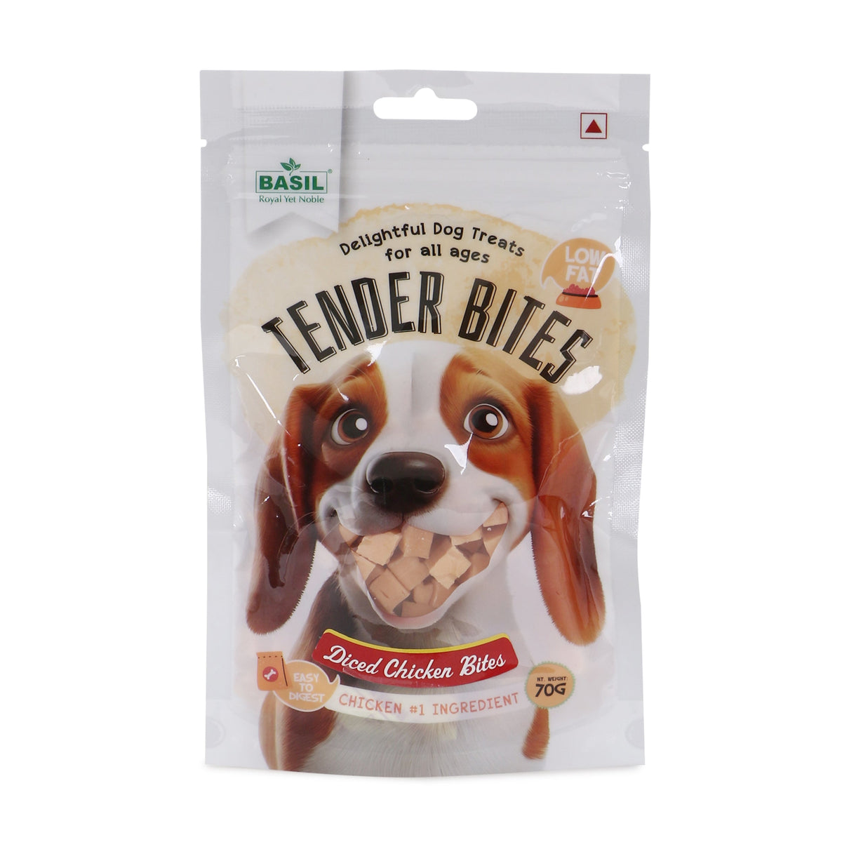 Basil Trender Diced Chicken Bites Strips Dog Treats