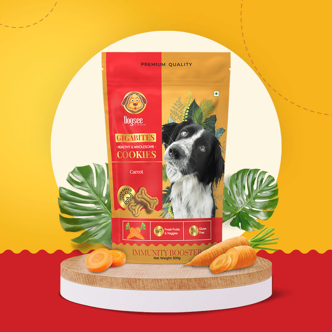 Dogsee Gigabites Carrot Flavoured Dog Cookie Treats