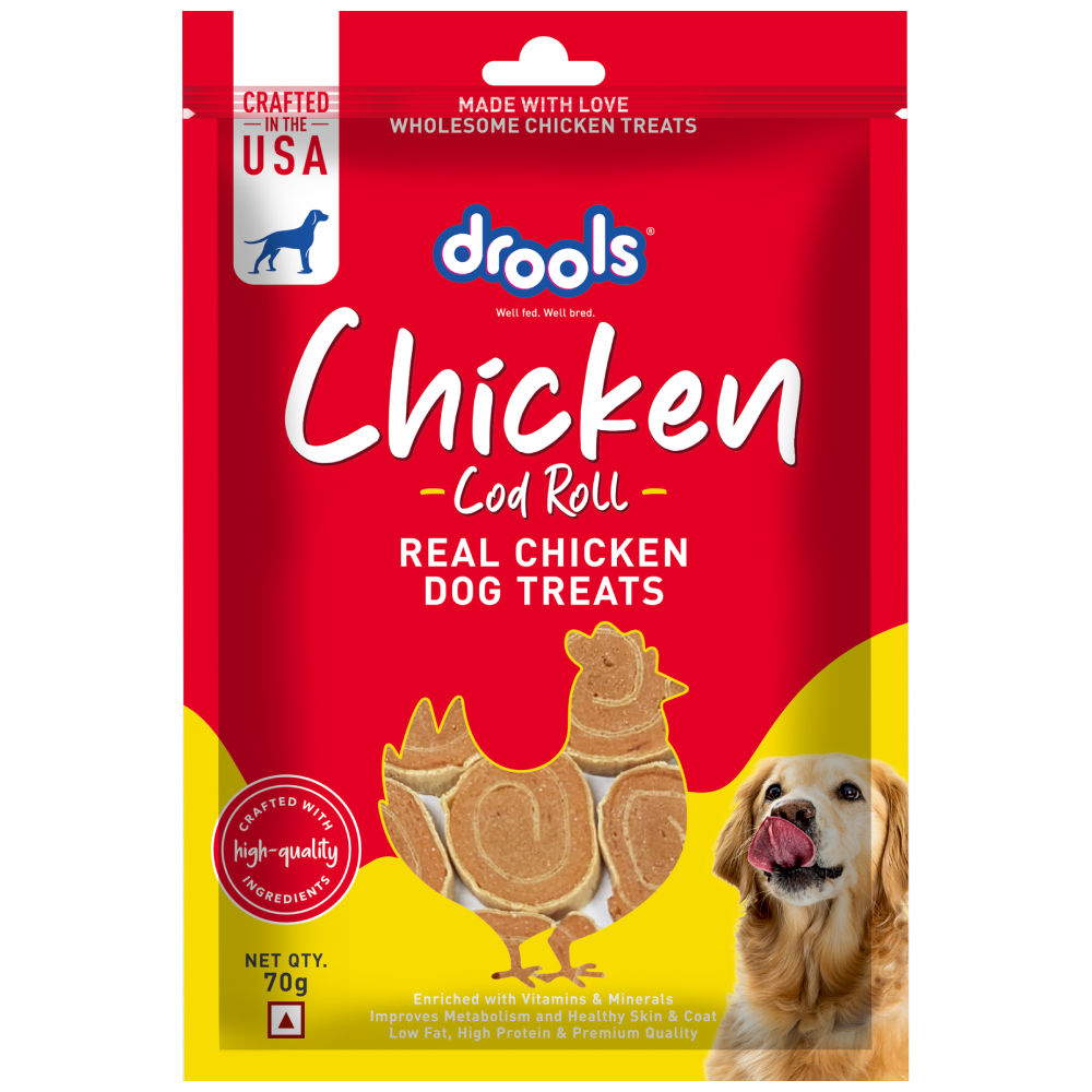 Drools Chicken Cod Roll Treats For Dogs
