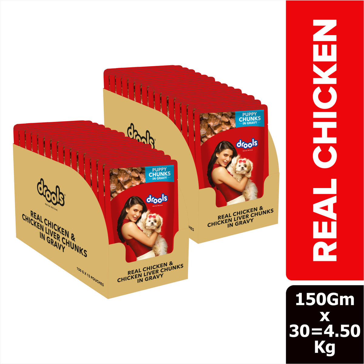 Drools Real Chicken Chicken Liver Chunks In Gravy Puppy Wet Food