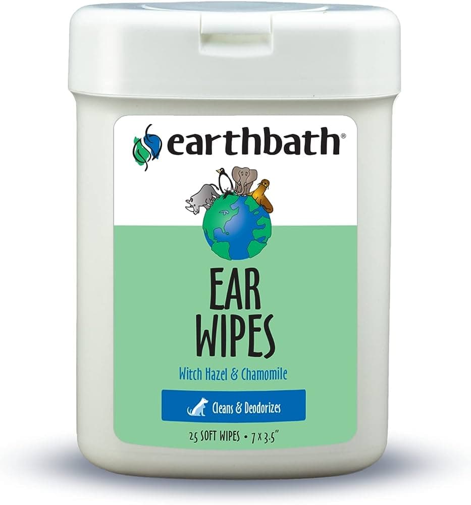 Earthbath Witch Hazel Fragrance Free Ear Wipes For Pets