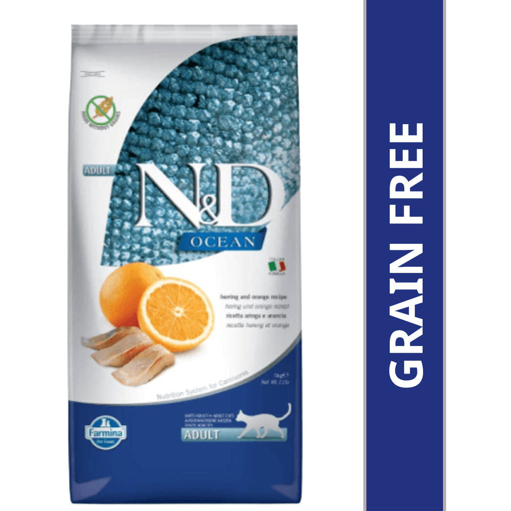 Farmina N&D Ocean Herring & Orange Grain Free Adult Cat Dry Food