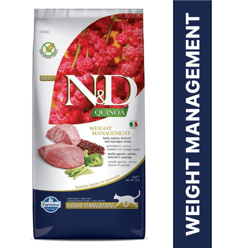 Farmina N D Quinoa Weight Management Adult Dry Cat Food Bgb