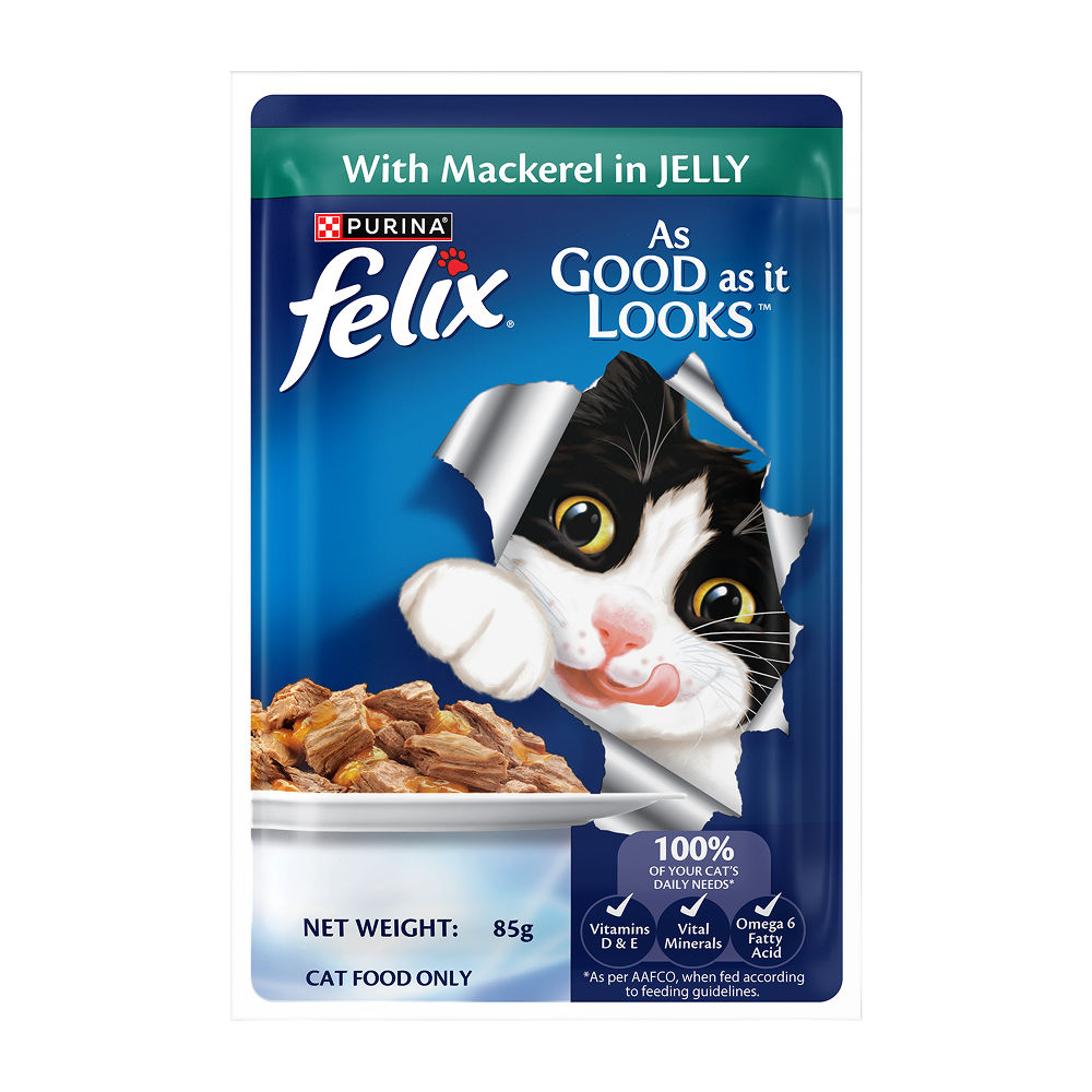 Purina Felix with Mackerel in Jelly Complete and Balanced Adult Cat Wet Food