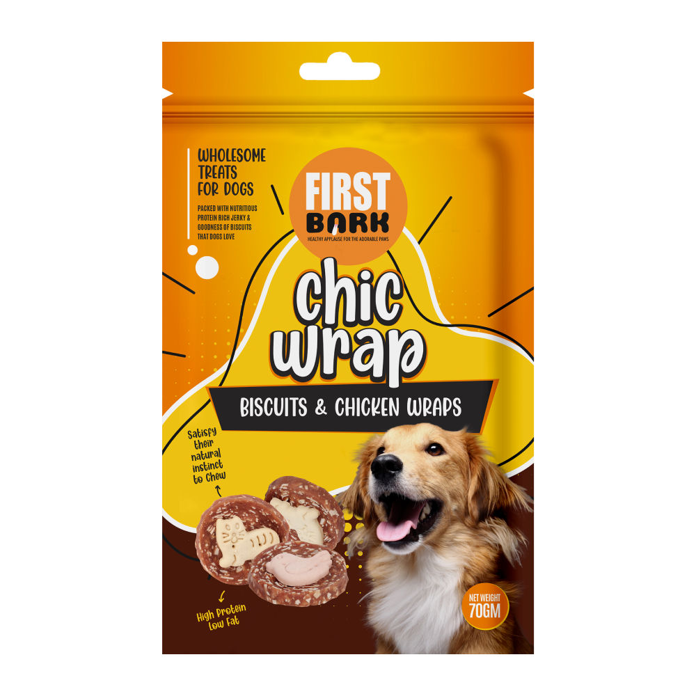 First Bark Biscuits Chicken Wrap Dog Treats