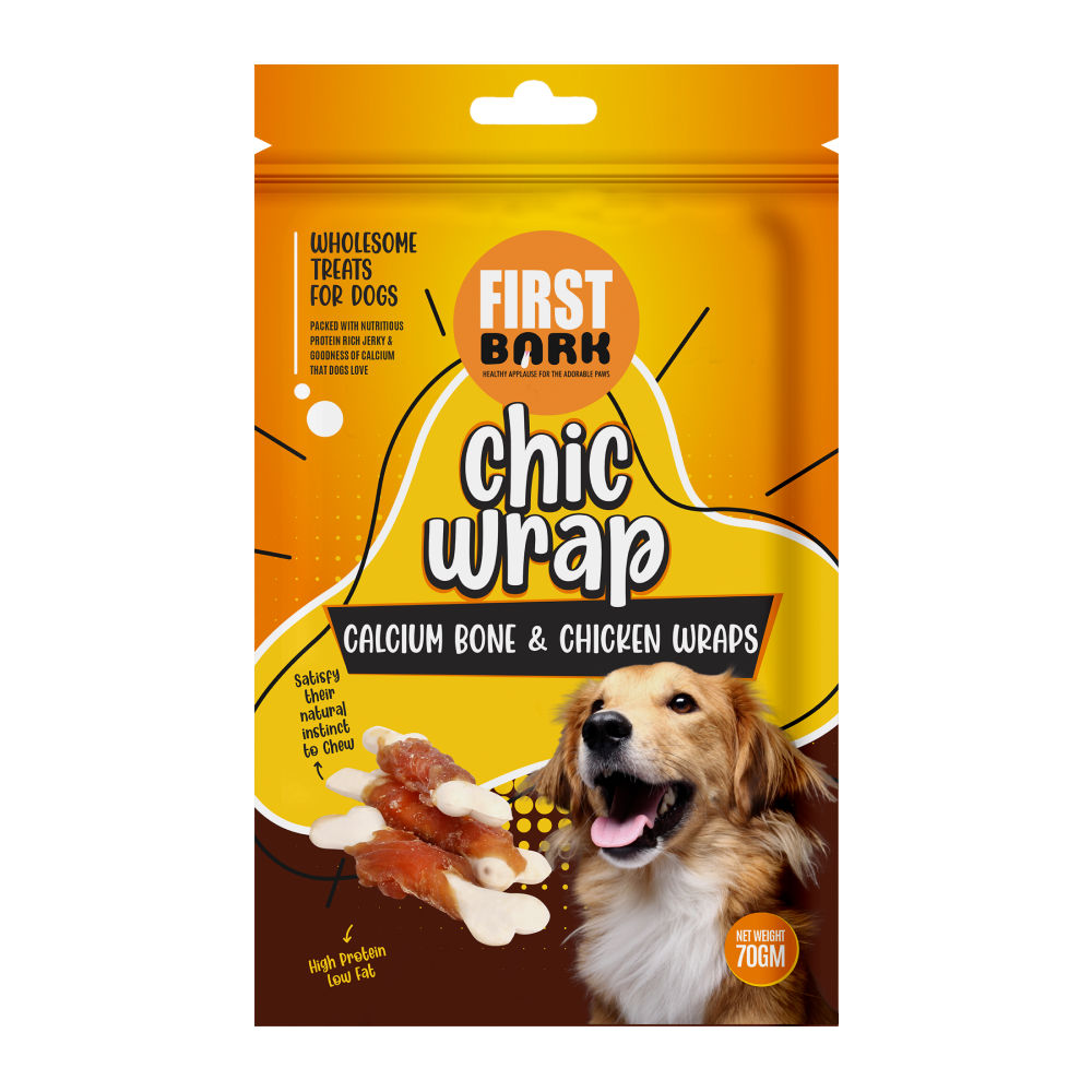 First Bark Calcium Bone Chicken Wrap Dog Treats