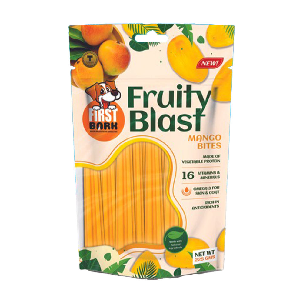 First Bark Fruity Blast Dog Treats Mango Bites