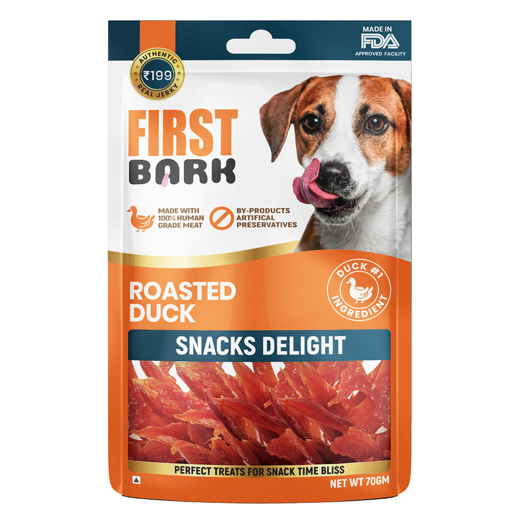first-bark-soft-roasted-duck-dog-treats 70g