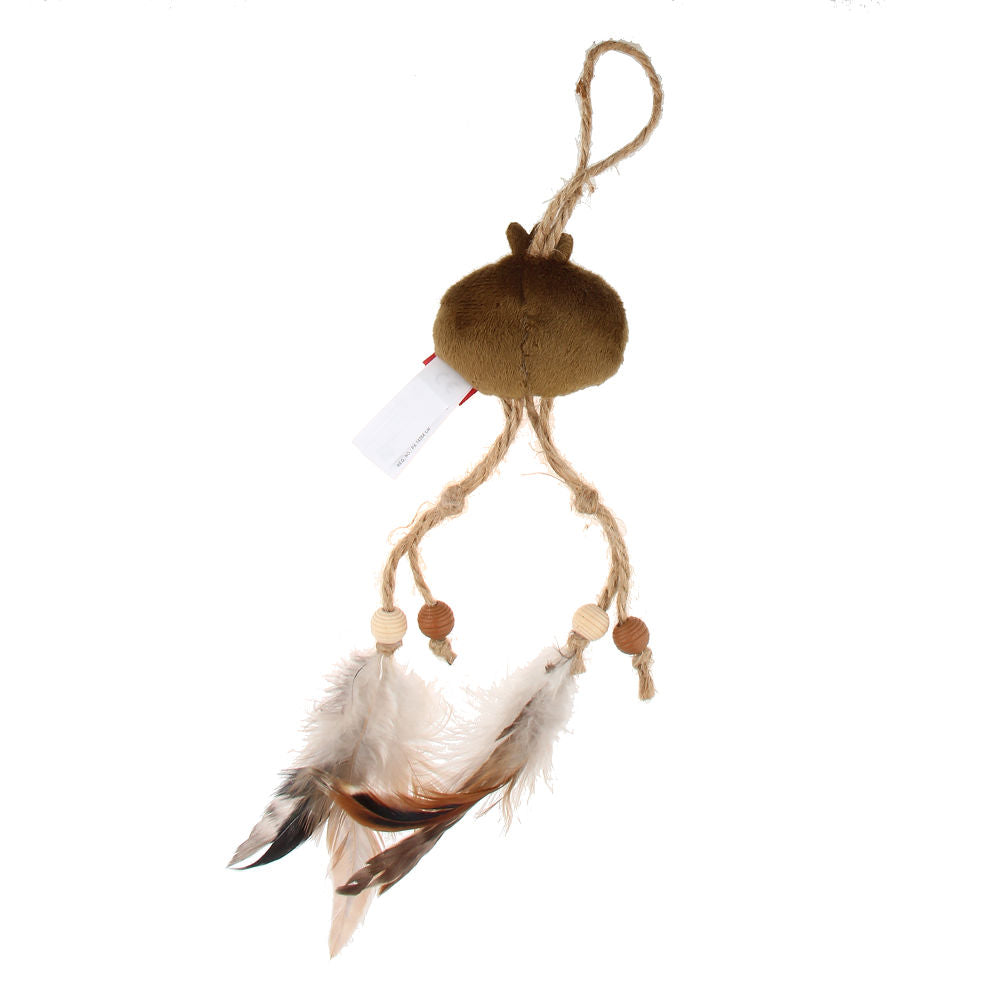 GiGwi Catch and Scratch Eco Line Sloth Toy for Cats — in use
