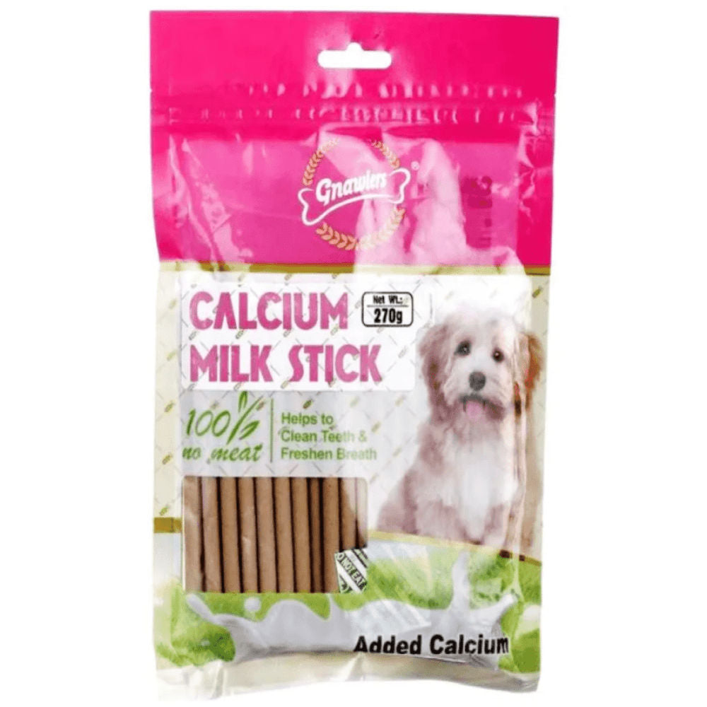 gnawlers-calcium-milk-stick-dog-treat 270g