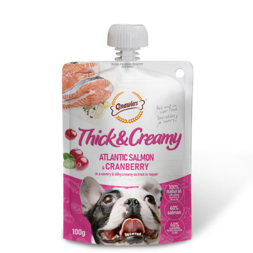 Gnawlers Atlantic Salmon And Cranberry Thick And Creamy Dog Treats