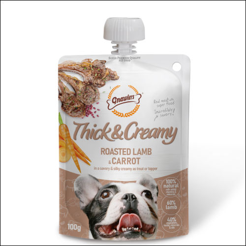 Gnawlers Roasted Lamb And Carrot Thick And Creamy Dog Treats