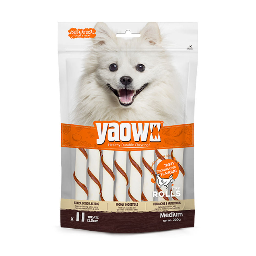 Gnawlers Yaowo Stick Roll Dog Treats 5 Inch