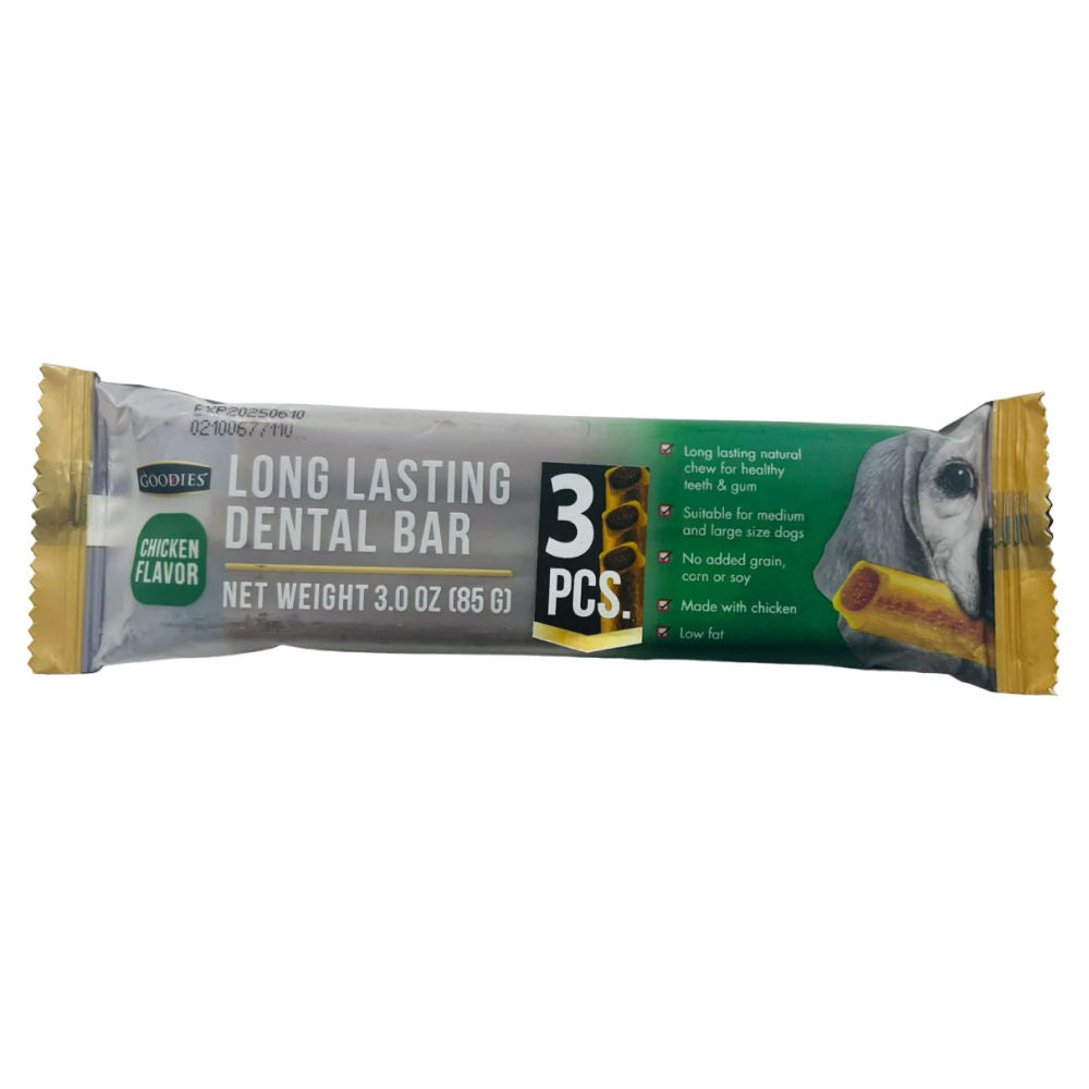 Goodies Long Lasting Dental Bar Chicken Dog Treats — detail shot