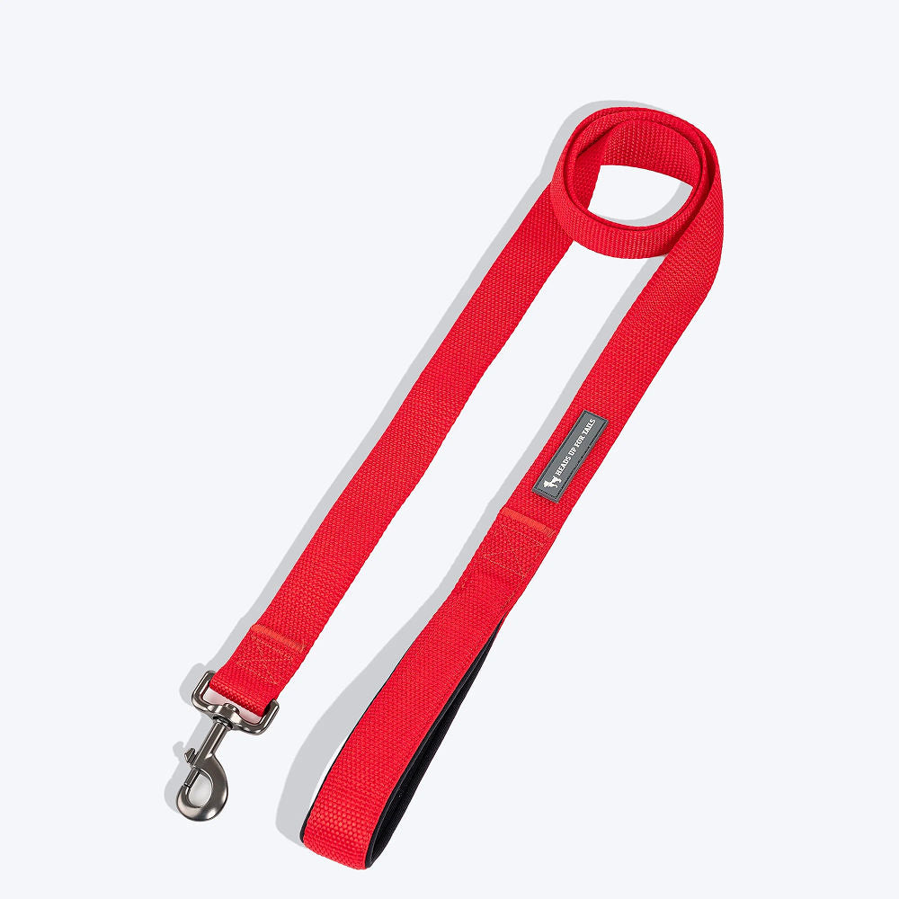 Huft Basics Nylon Leash For Dogs Crimson Red