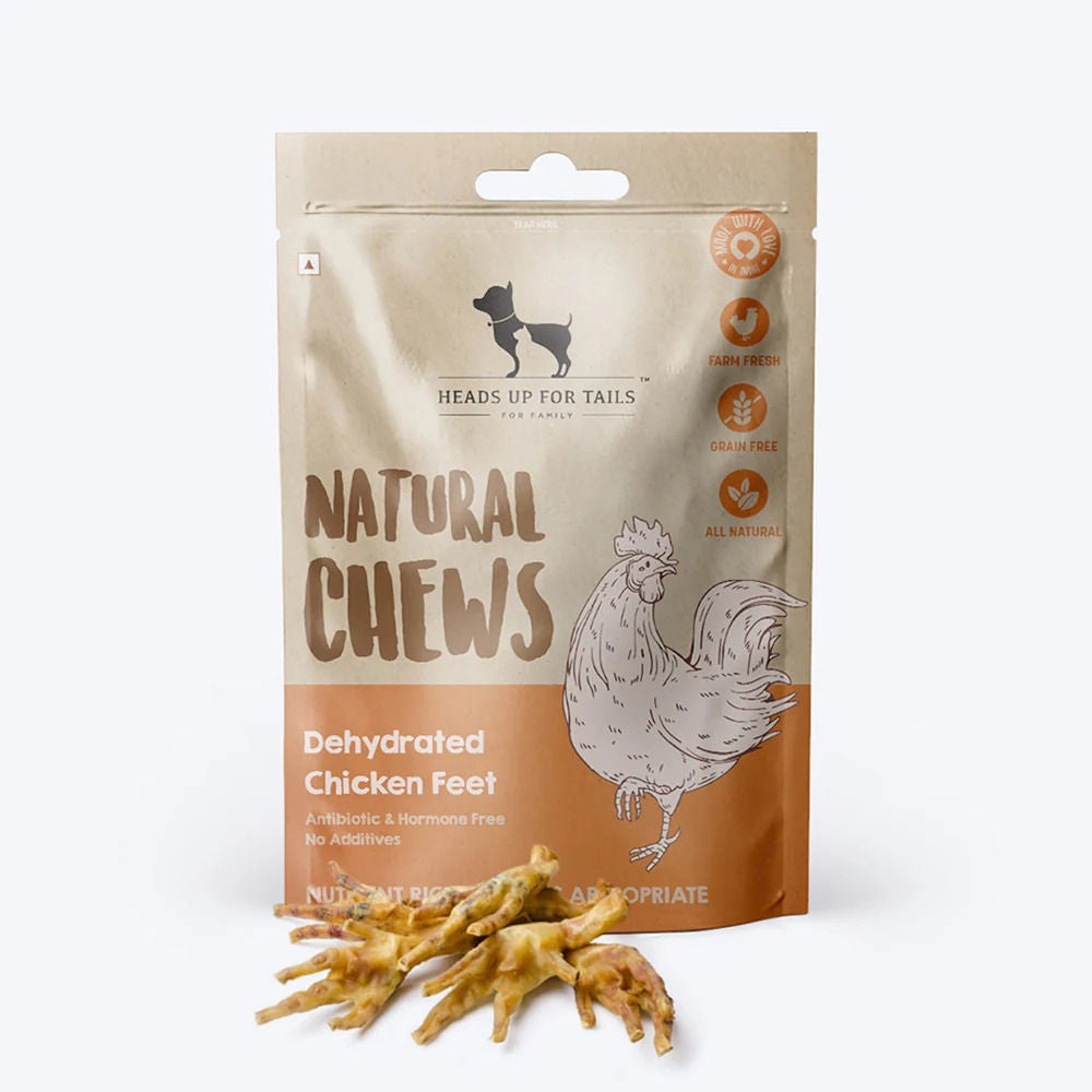 Huft Saras Dehydrated Chicken Neck Feet Dog Treats