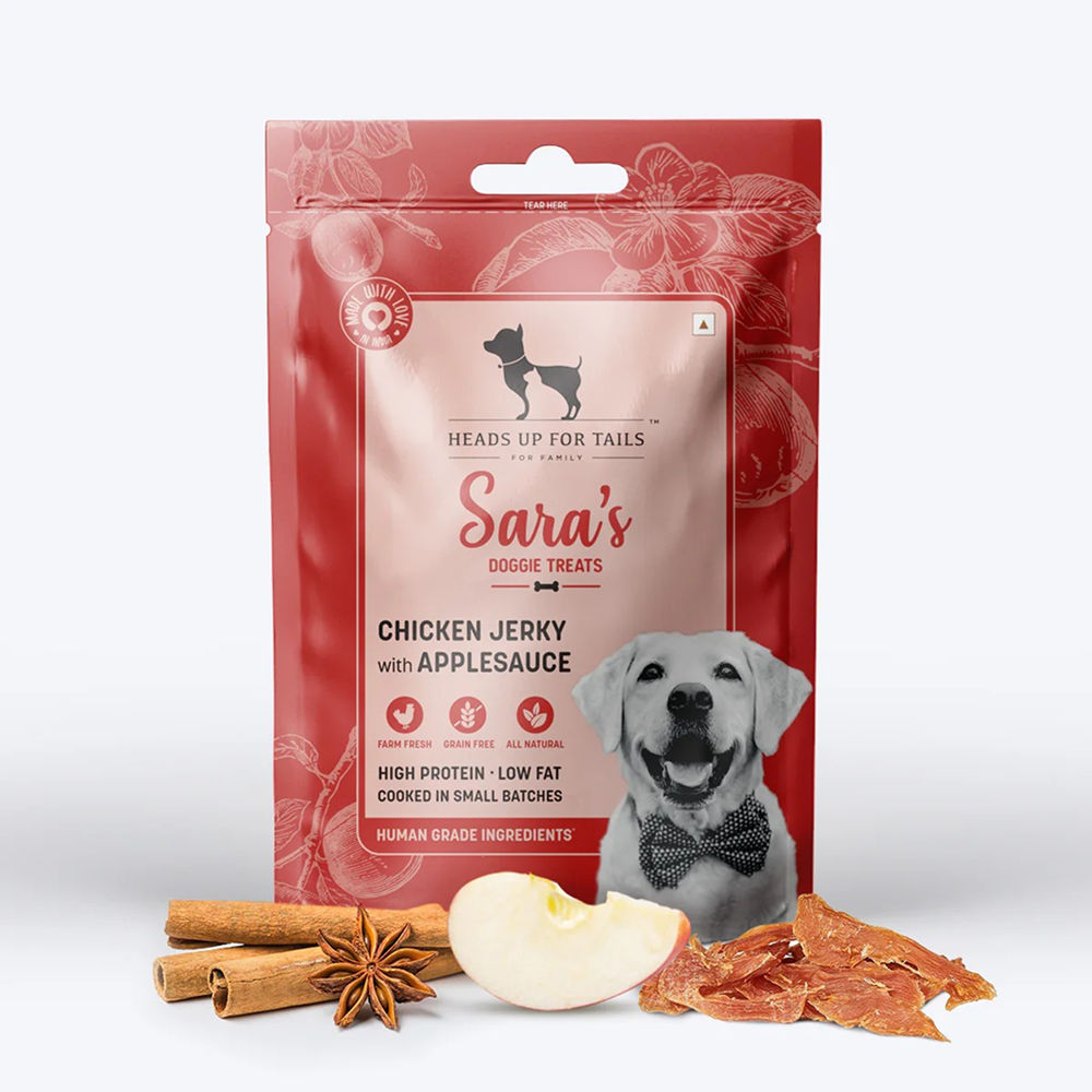 Huft Saras Doggie Chicken Jerky With Applesauce Dog Treats