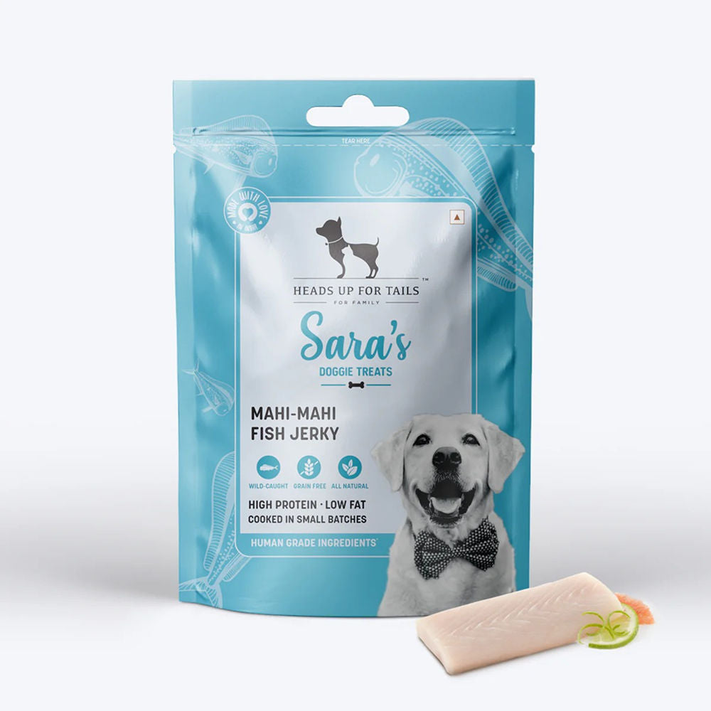 Huft Saras Doggie Doggie Mahi Mahi Fish Jerky Dog Treats