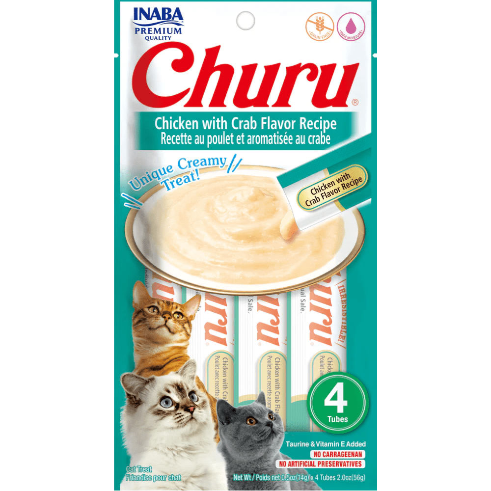 Inaba Churu Chicken With Crab Creamy Cat Treats