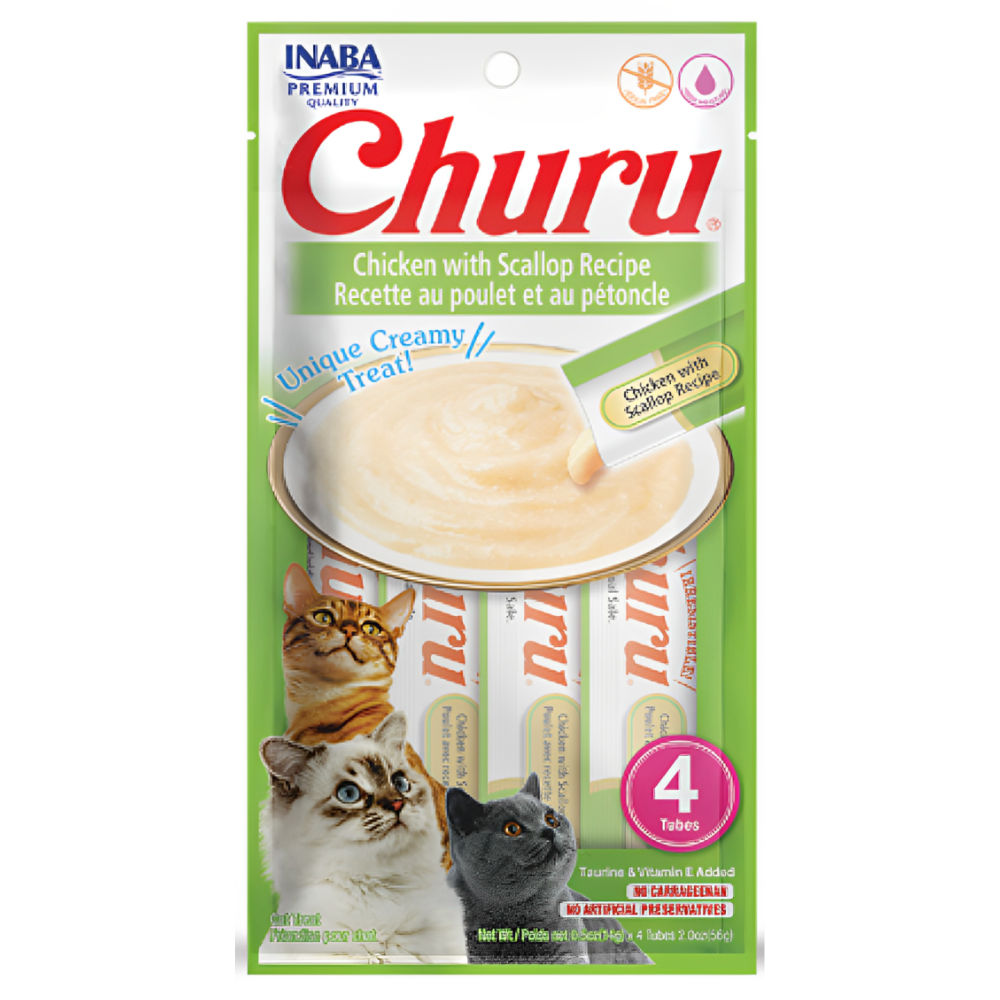 Inaba Churu Tuna Chicken With Scallop Cat Treats
