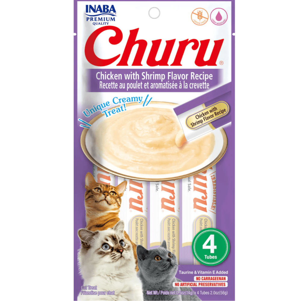 Inaba Churu Chicken With Shrimp Creamy Cat Treat