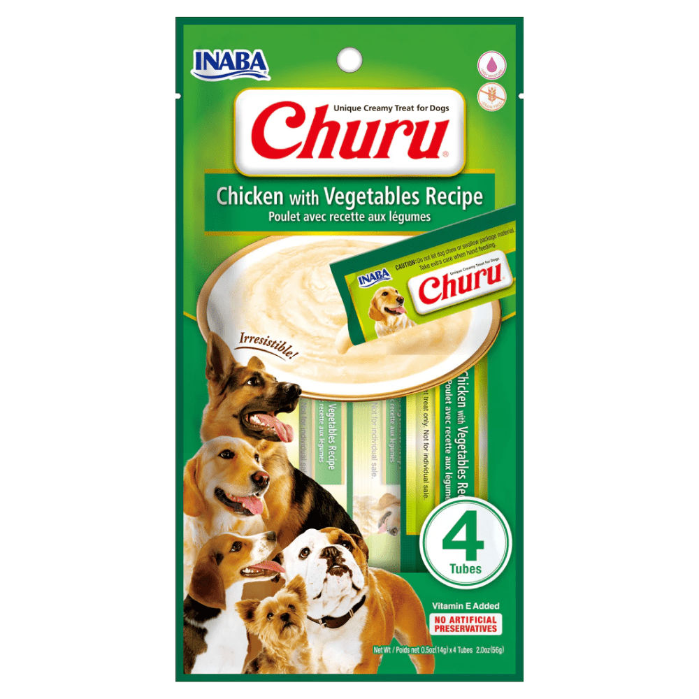 Inaba Churu Chicken With Vegetable Flavour Dog Treat