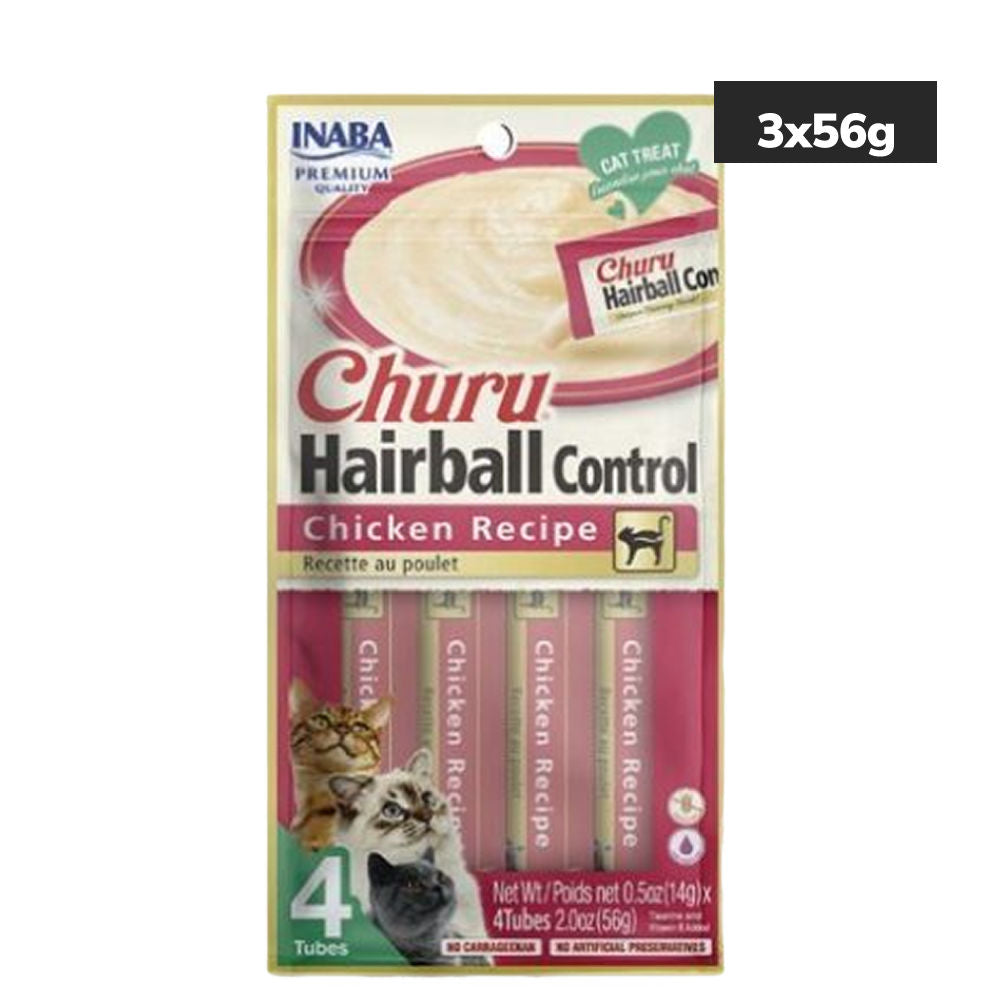 INABA Churu Hairball Chicken Cat Treats — back view