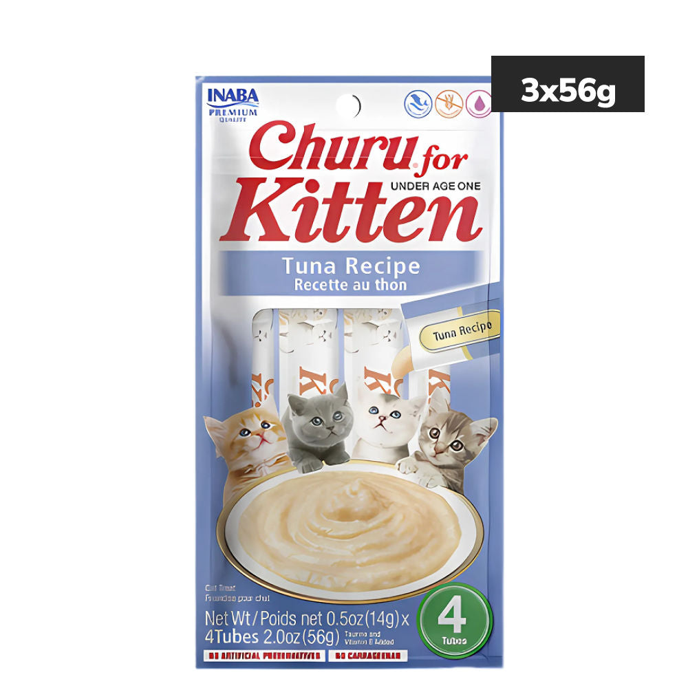 INABA Churu Tuna Recipe Kitten Cat Treats — back view