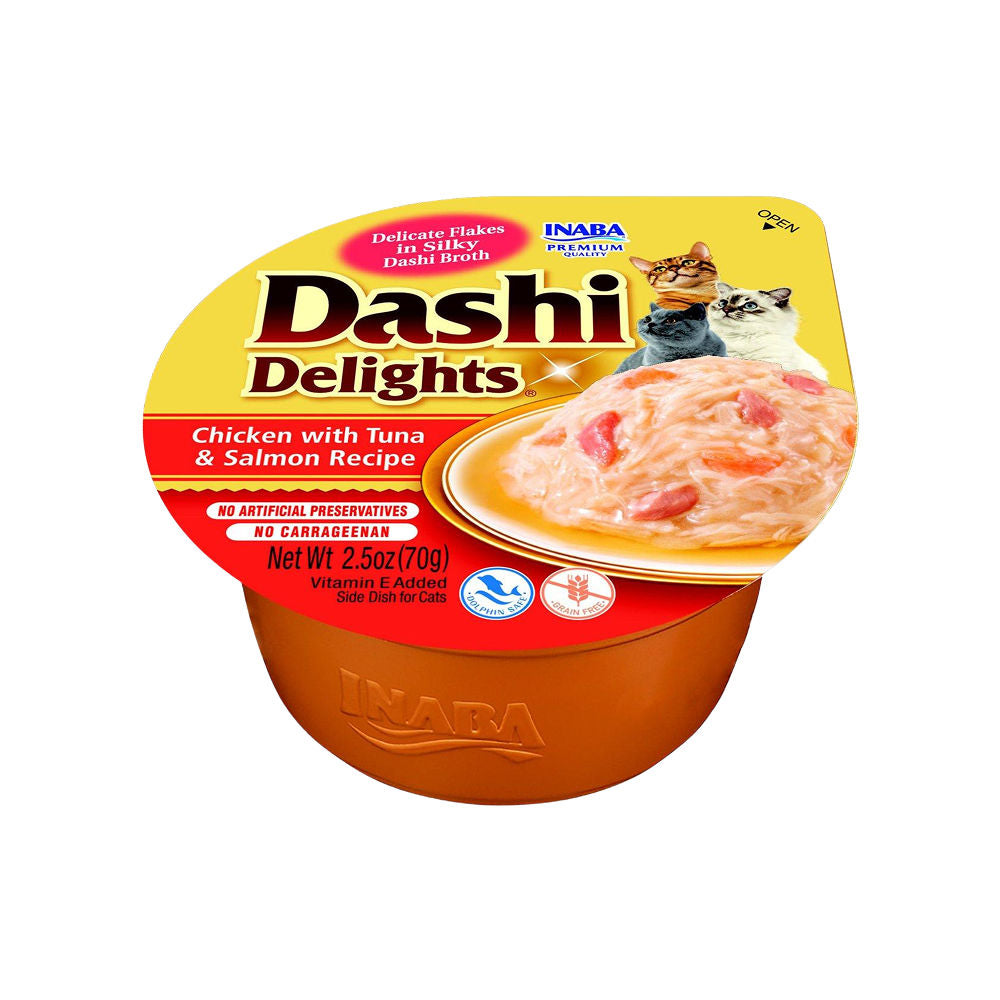 Inaba Dashi Delights Chicken With Tuna Salmon Recipe Cat Wet Food