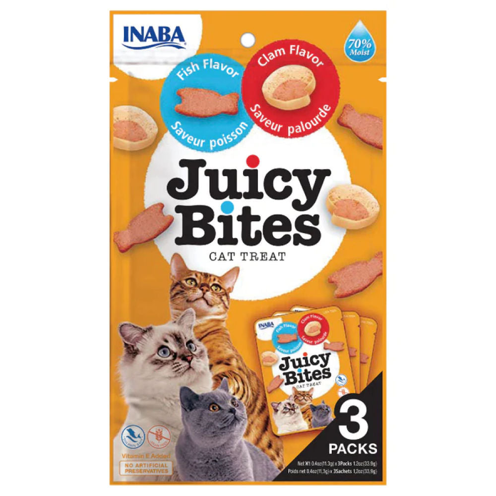 Inaba Juicy Bites Fish And Clam Flavoured Cat Treats