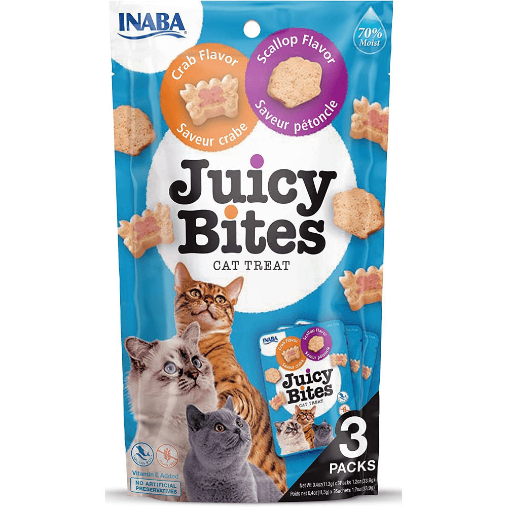 Inaba Juicy Bites Scallop And Crab Flavoured Cat Treats