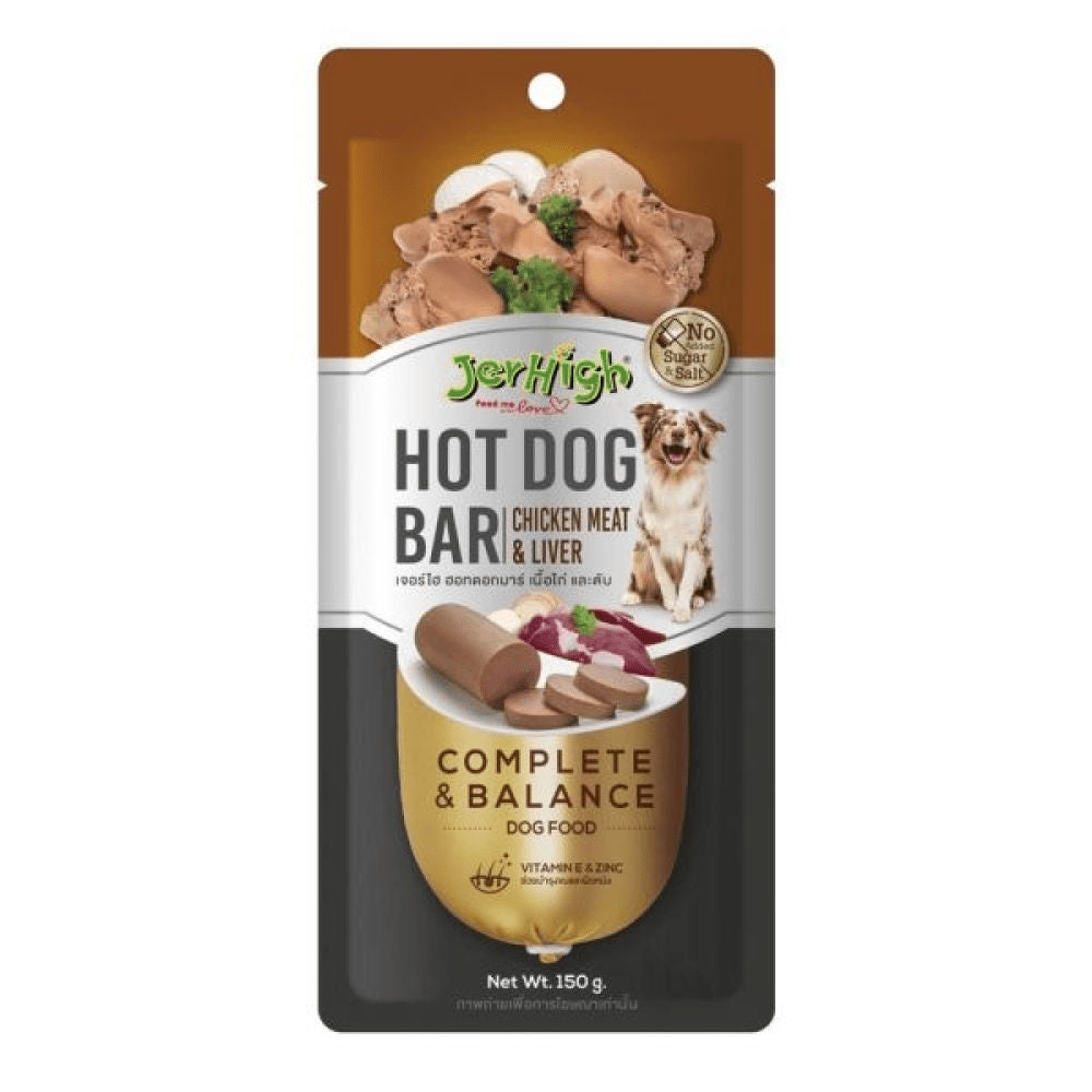 Jerhigh Chicken Meat And Liver Hot Dog Bar Dog Treats