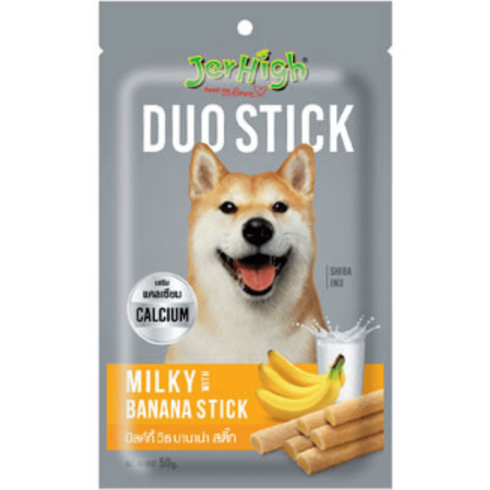 Jerhigh Milky With Banana Duo Stick Dog Treats
