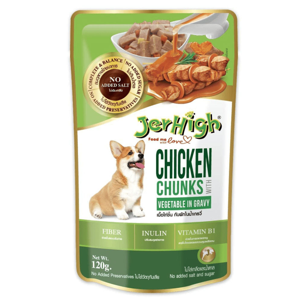Jerhigh Vegetable And Chicken In Gravy Dog Wet Food
