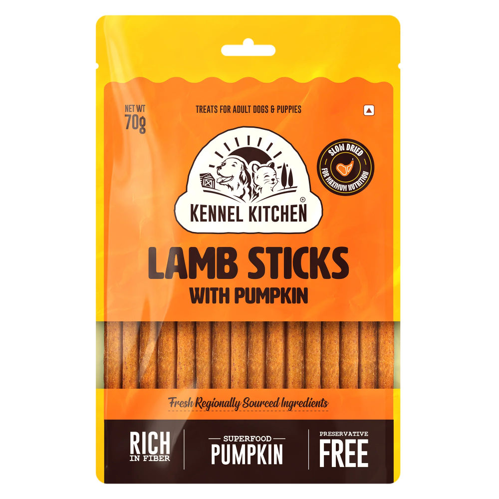 Kennel Kitchen Soft Lamb With Pumpkin Stick Dog Treats
