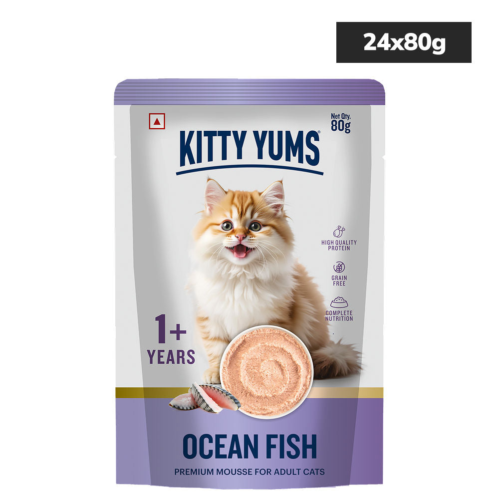 Kitty Yum Ocean Fish Mousse Adult Cat Wet Food