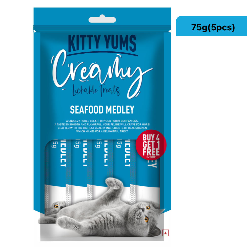 Kitty Yums Seafood Medley Creamy Cat Treat Copy
