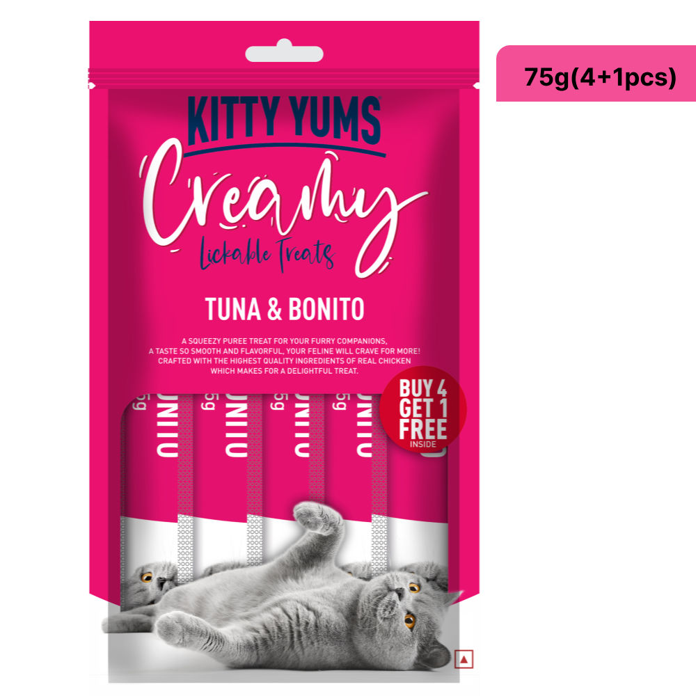 Kitty Yums Tuna Bonito Creamy Cat Treats 375G Copy
