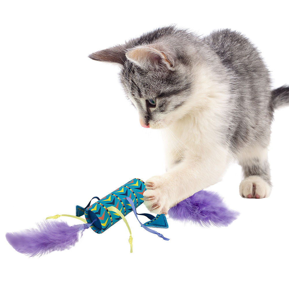 Kong Bat A Bout Vibez Roller Toy for Cats — back view