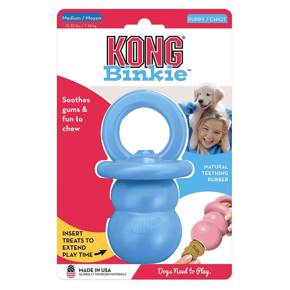 Kong Binkie Puppy Chew Toy For Dogs Blue