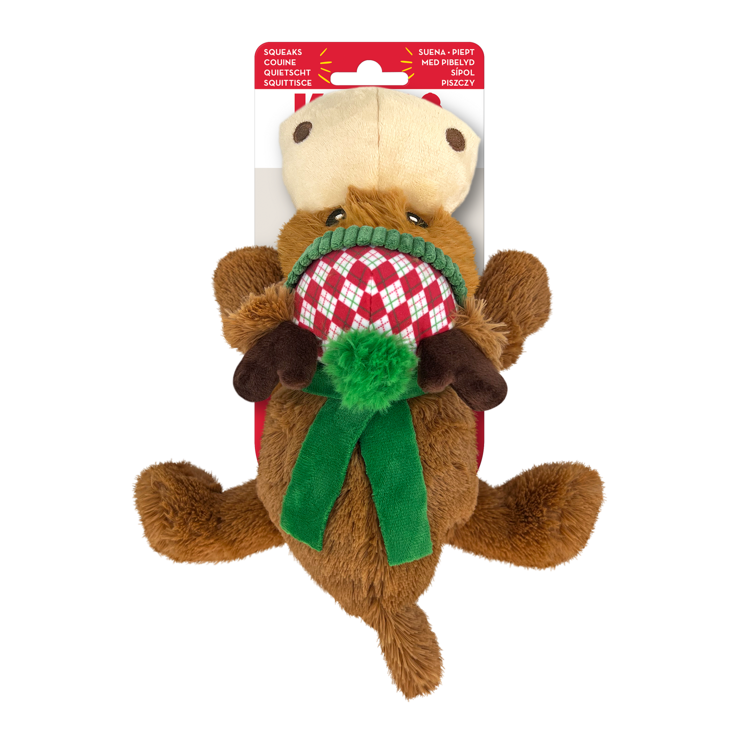 Kong Cozie Reindeer Toy for Dogs — side view